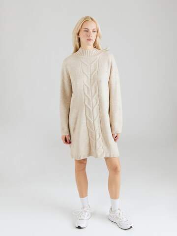 ONLY Knitted dress 'MICA' in Beige