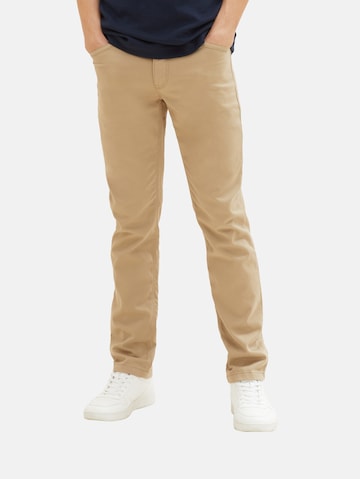 TOM TAILOR Regular Trousers in Beige: front