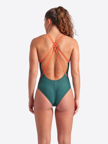 ARENA Bustier Badeanzug 'WEB BACK SOLID' in Grün