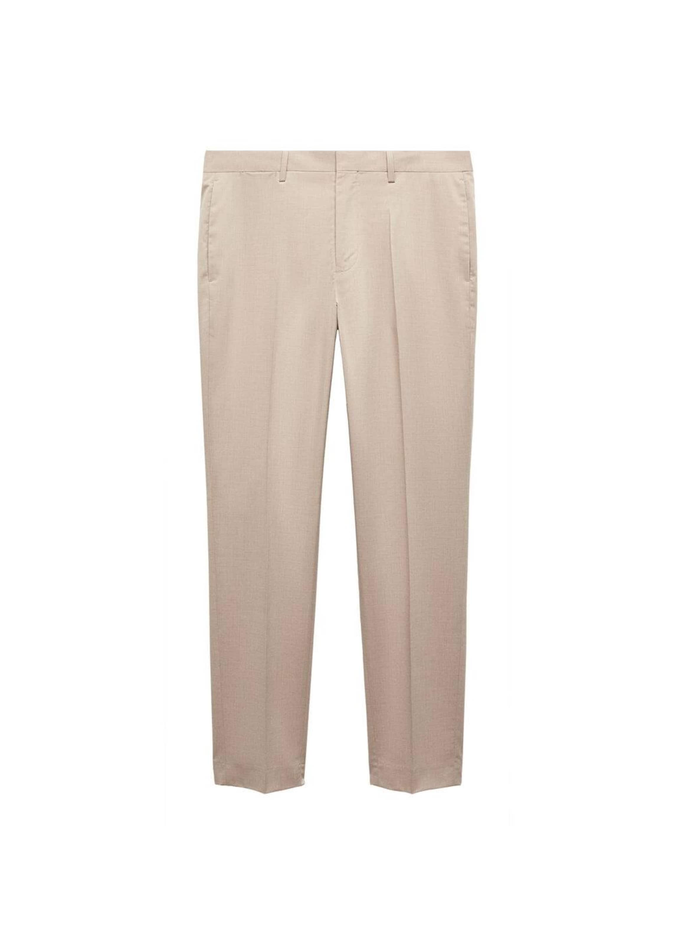 MANGO MAN Regularen Hlače na rob 'Paris' | bež barva: sprednja stran