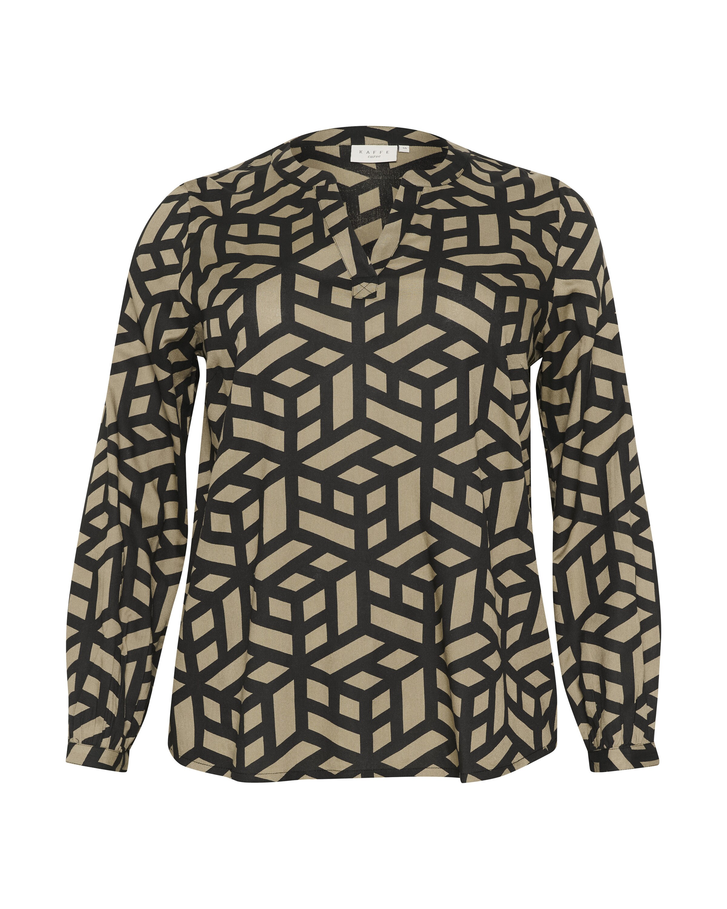 pelēks KAFFE CURVE Blūze 'Jalu': no priekšpuses