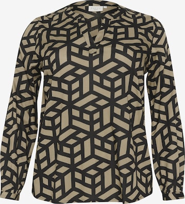 Camicia da donna 'Jalu' di KAFFE CURVE in grigio: frontale