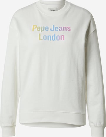 Pepe Jeans Mikina 'CARLA' - Biela: predná strana