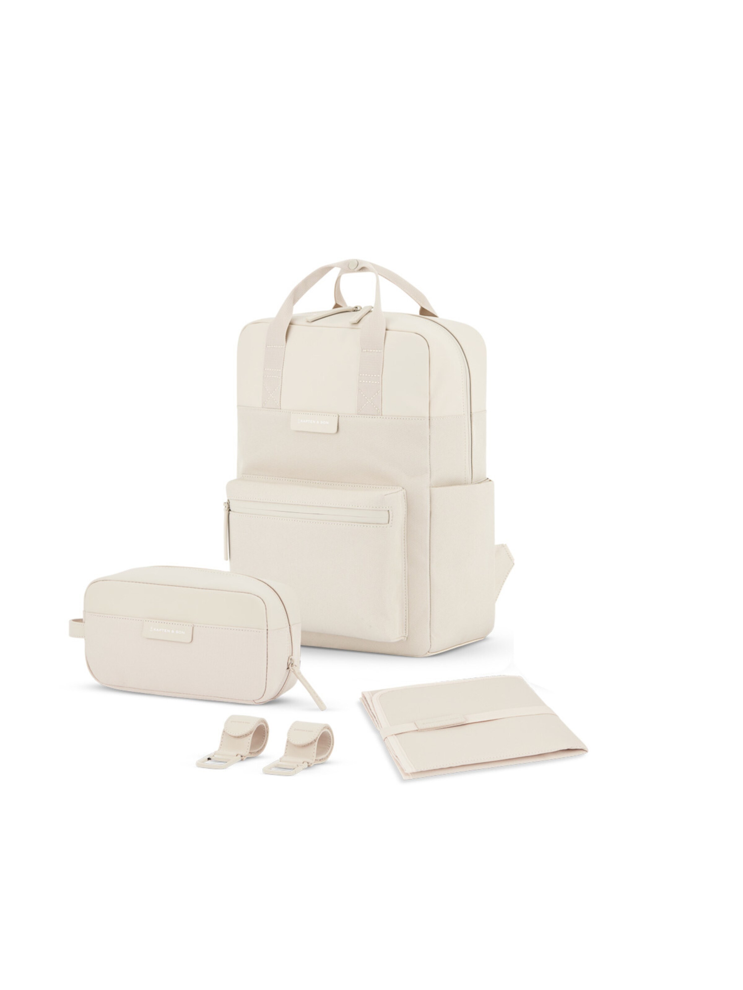 Sac à dos 'Bergen Pro Diaper' Kapten & Son en beige : devant