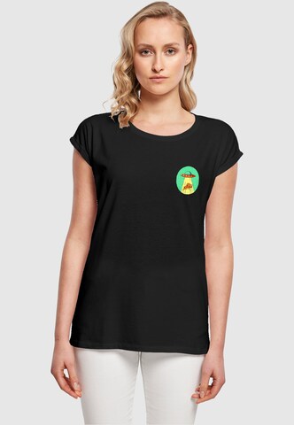 Mister Tee Shirt 'Ufo Pizza' in Black: front