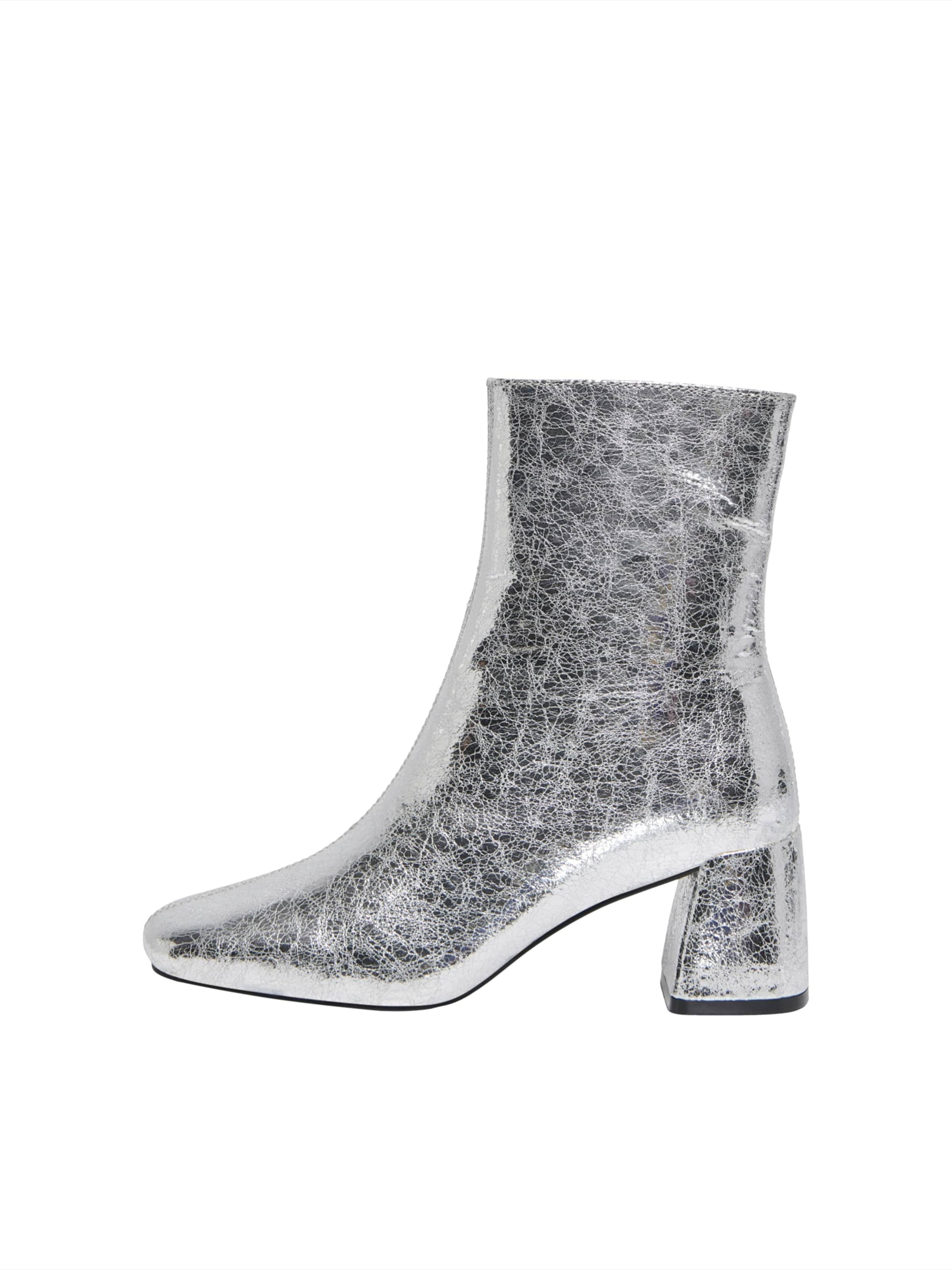 ONLY Nízké kozačky 'ONLBRIELLE-1' – stříbrná: přední strana