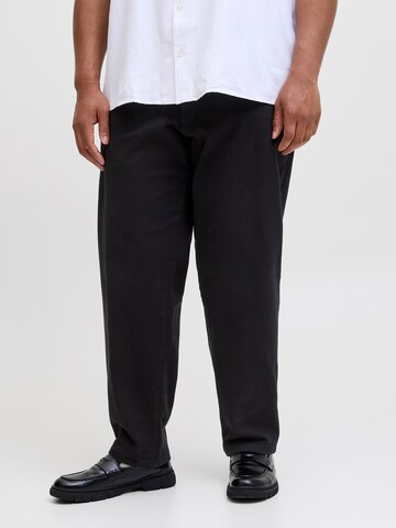 Loosefit Pantalon chino 'JPSTKANE' Jack & Jones Plus en noir : devant