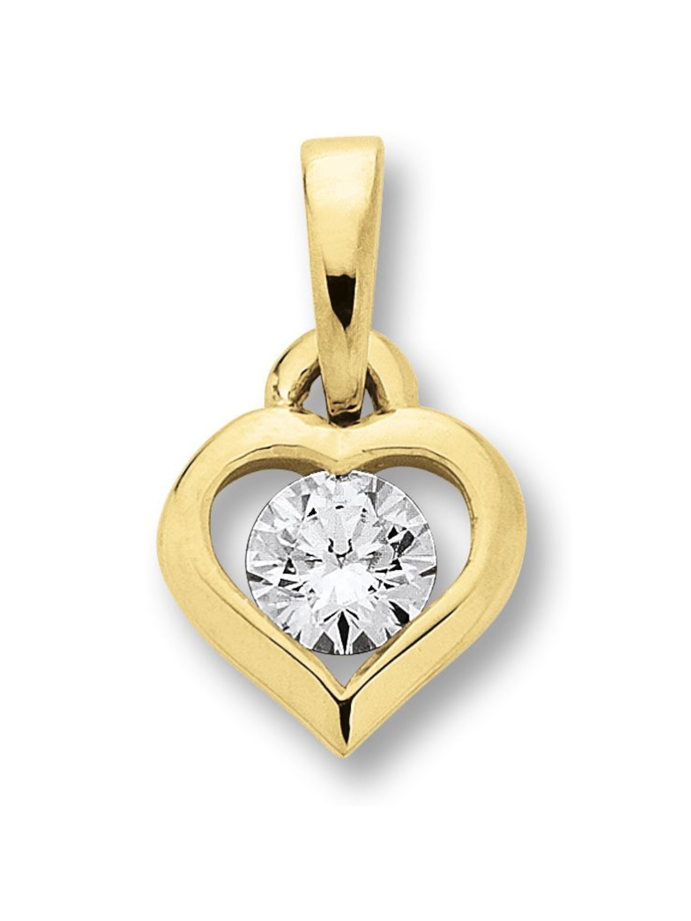 ONE ELEMENT Anhänger 'Herz' in Gold: Vorderseite