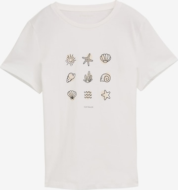 TOM TAILOR - Camiseta en blanco: frente