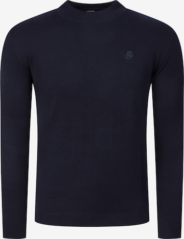 Pull-over ' 655002 ' Karl Lagerfeld en bleu : devant