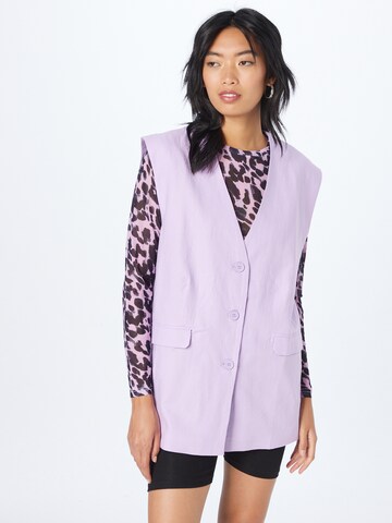 Gilet 'Arkine' minimum en violet : devant