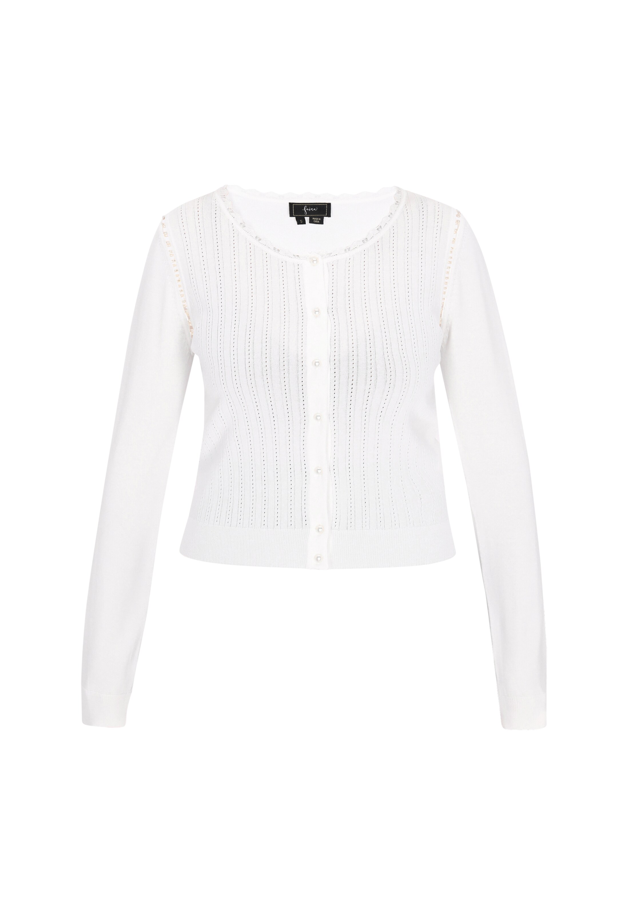 faina Вязаная кофта 'Fashion Look' в Белый: спереди