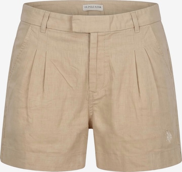 Pantalon à pince U.S. POLO ASSN. en beige : devant