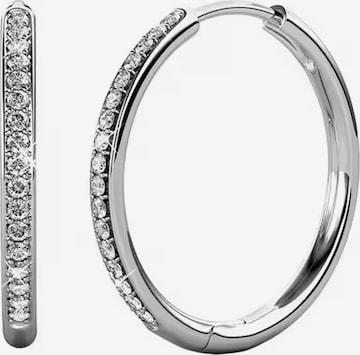 ROUGEMONT Jewellery Earrings 'Funkelnde Creolen Ohrringe 2,5 cm' in Silver: front