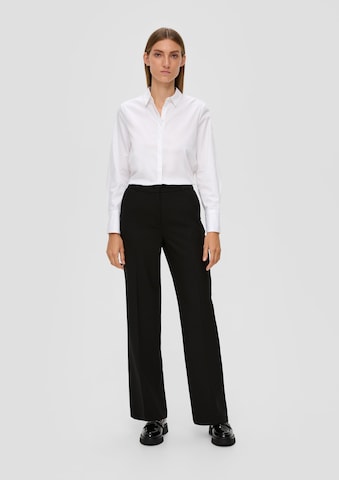 s.Oliver BLACK LABEL Loose fit Trousers with creases in Black