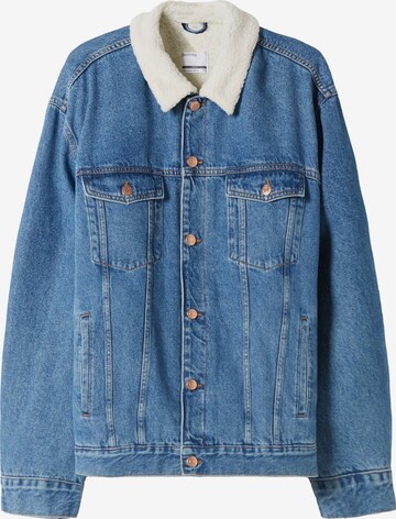 Bershka Between-Season Jacket in Blue: front