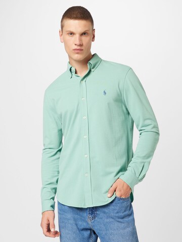 Polo Ralph Lauren Regular Fit Hemd in Grün: Vorderseite