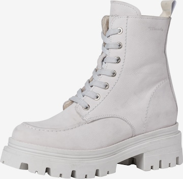 TAMARIS Lace-Up Ankle Boots in Grey: front