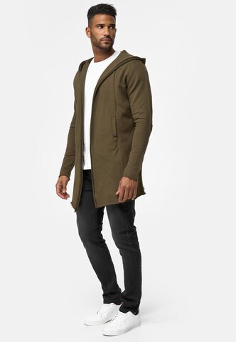 INDICODE JEANS Sweatjacke 'Brekstad' in Grün