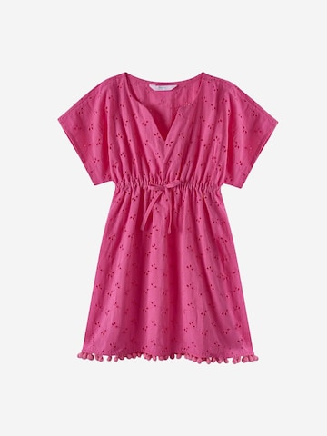 PentiHaljina 'PENTI Kaftan mit floraler Stickerei und Pompons' - roza boja