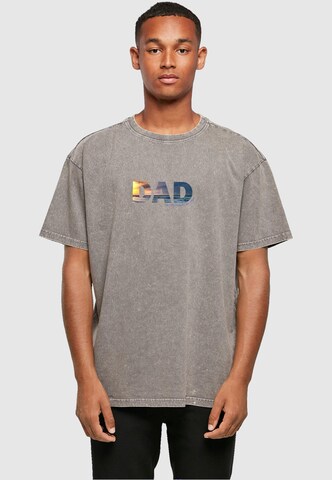 Merchcode T-Shirt 'For The Best Dad' in Grau: Vorderseite