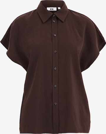 WE Fashion Blouse in Brown: front