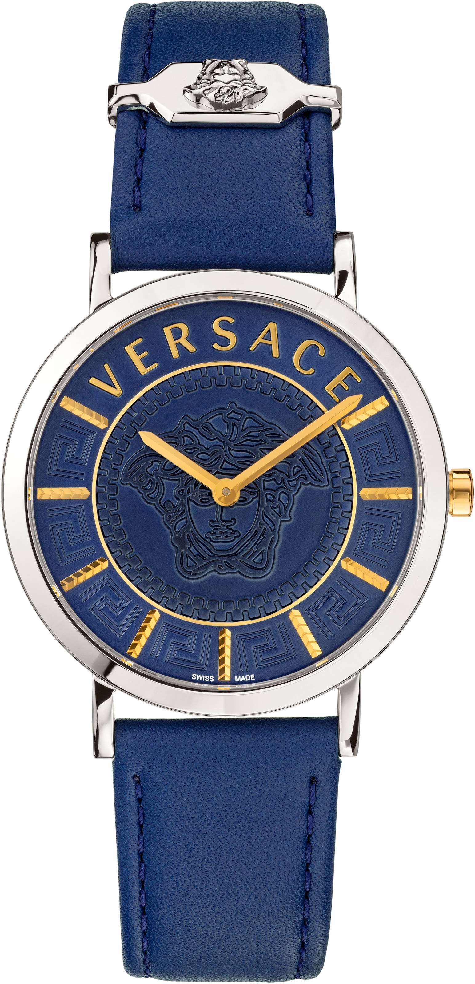 VERSACE Analoog horloge in Blauw: voorkant