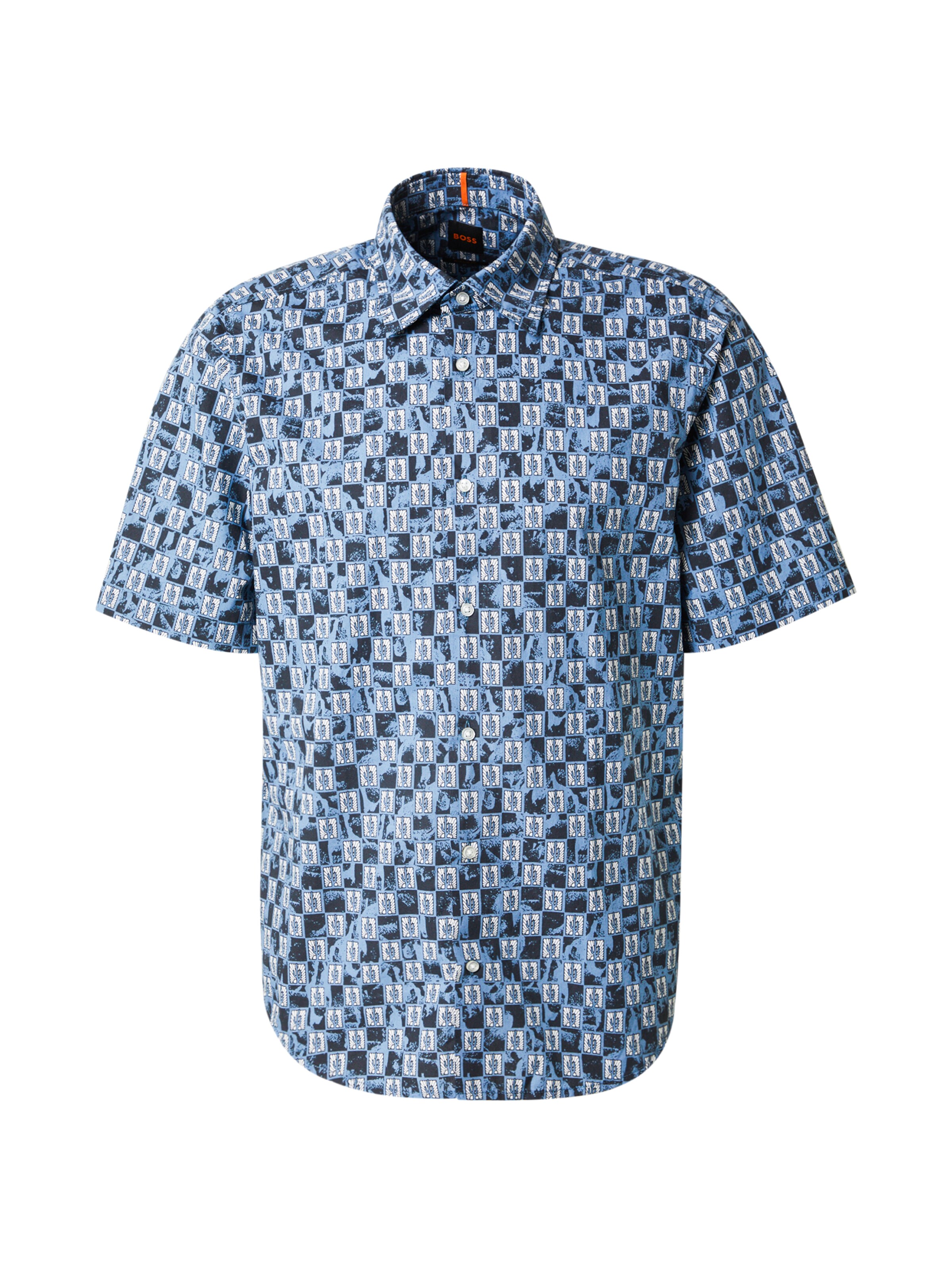 BOSS Regular fit Overhemd 'Rash_2_M' in Blauw: voorkant