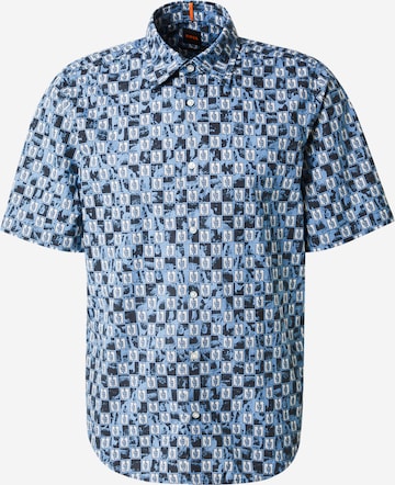 BOSS Button Up Shirt 'Rash_2_M' in Blue: front