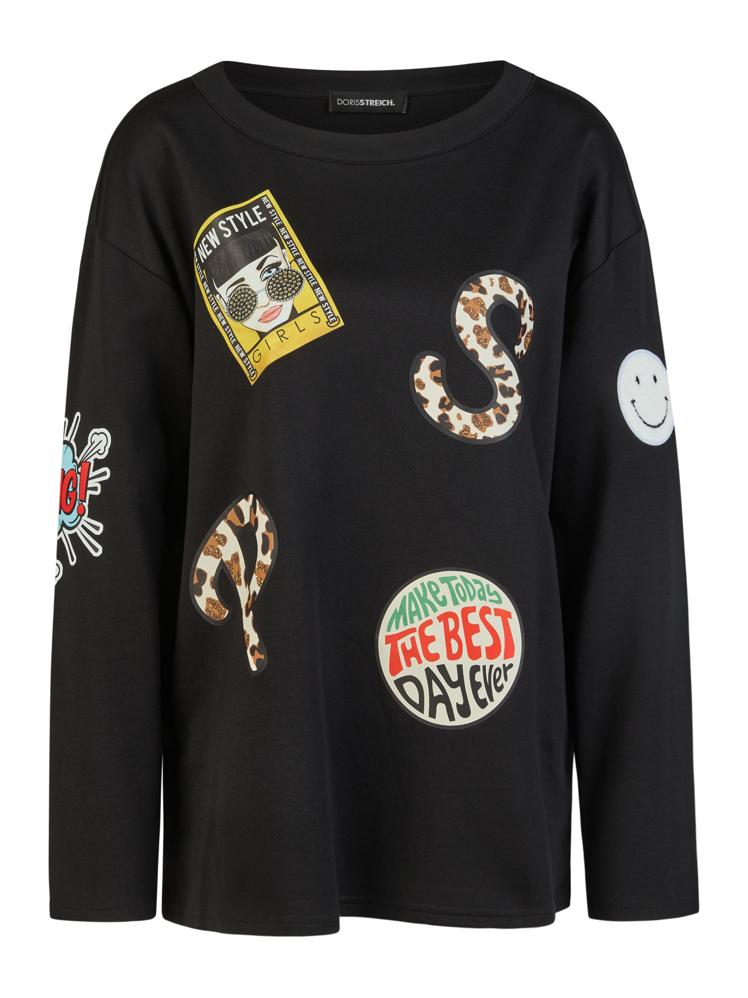 Doris Streich Sweatshirt in Schwarz: Vorderseite