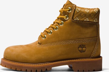 TIMBERLAND Boots med snörning '6 In Premium' i brun: framsida