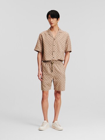 Karl Lagerfeld Regular Trousers in Beige