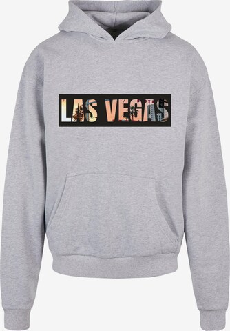 Merchcode Sweatshirt 'Las Vegas' in Grijs: voorkant