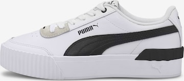 PUMA Rövid szárú sportcipők 'Carina' - fehér: elől