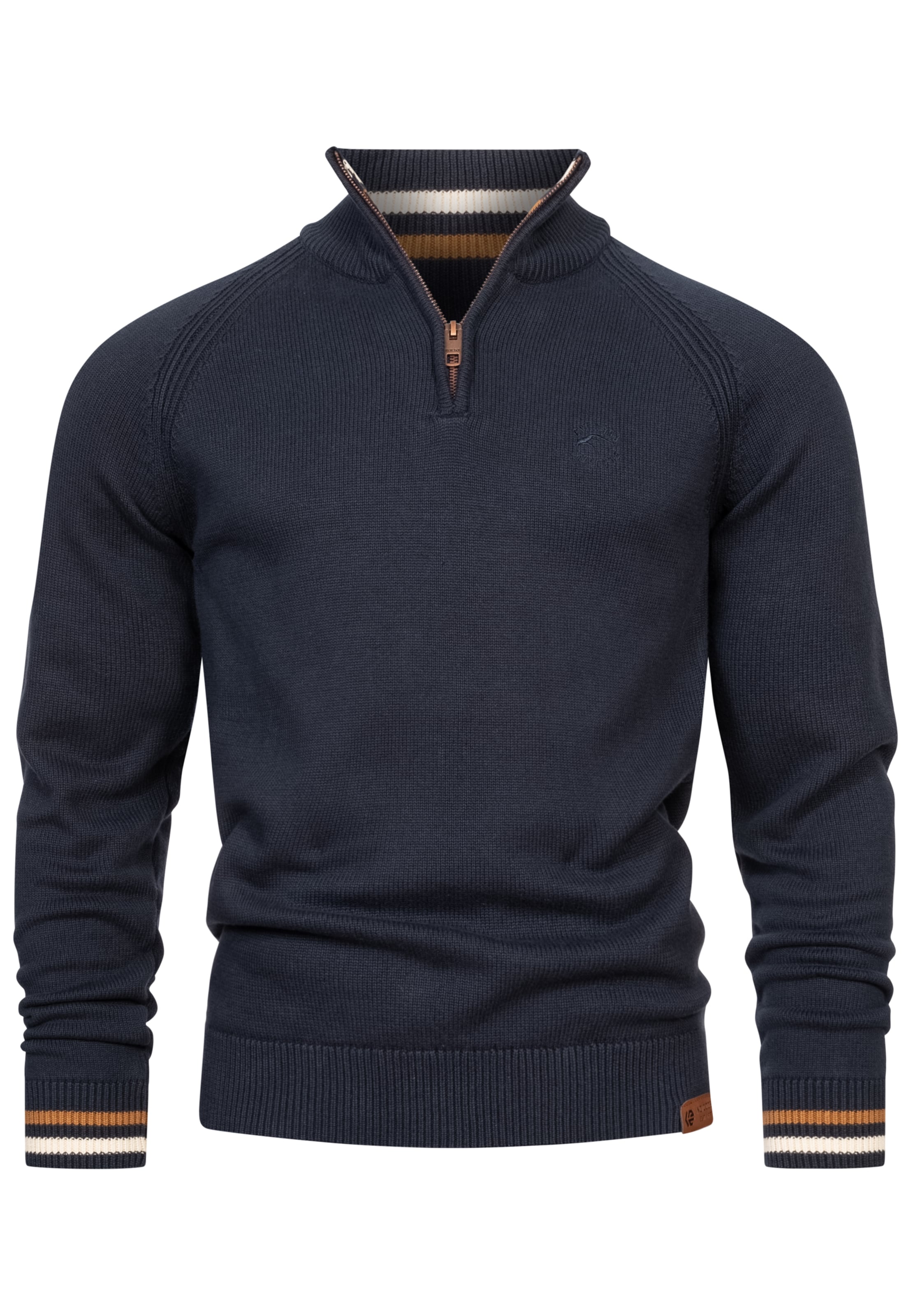 INDICODE JEANS Sweater ' INSwift ' in Blue: front
