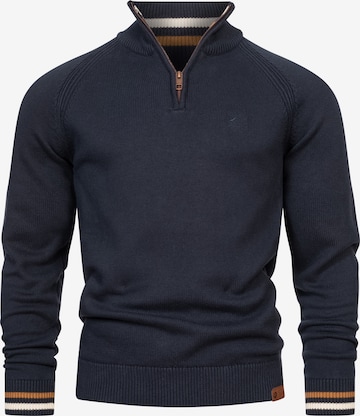 INDICODE JEANS Sweater ' INSwift ' in Blue: front