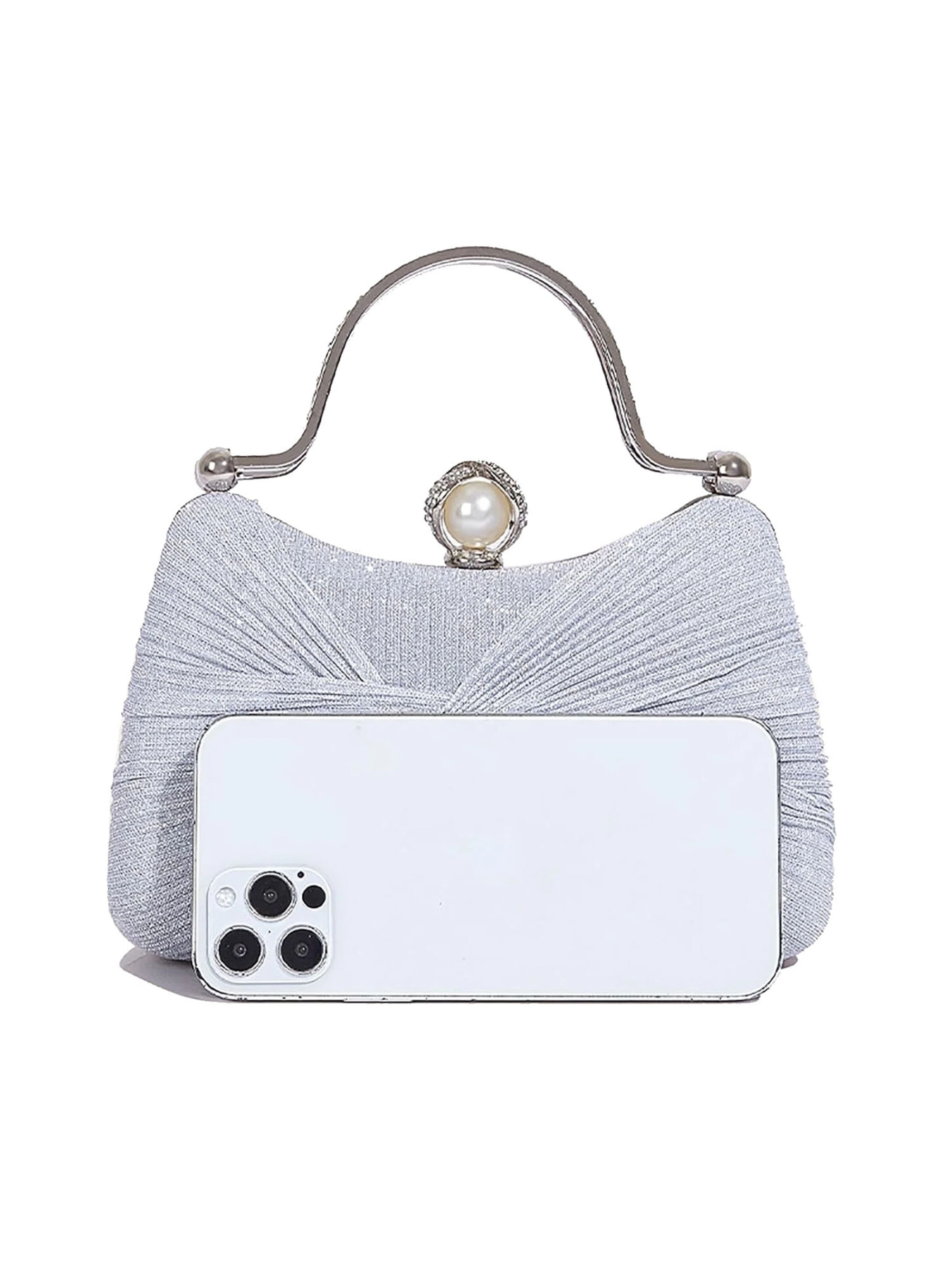 Tomshop24-7 Clutch 'Isabella' in Silver