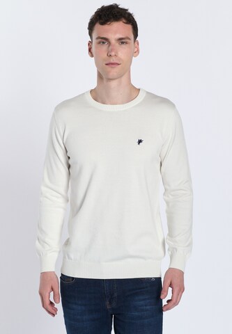 DENIM CULTURE Sweater 'NARCISO' in White: front