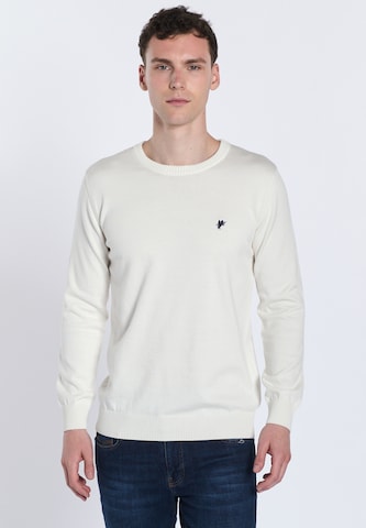 DENIM CULTURE Pullover 'NARCISO' i hvid: forside