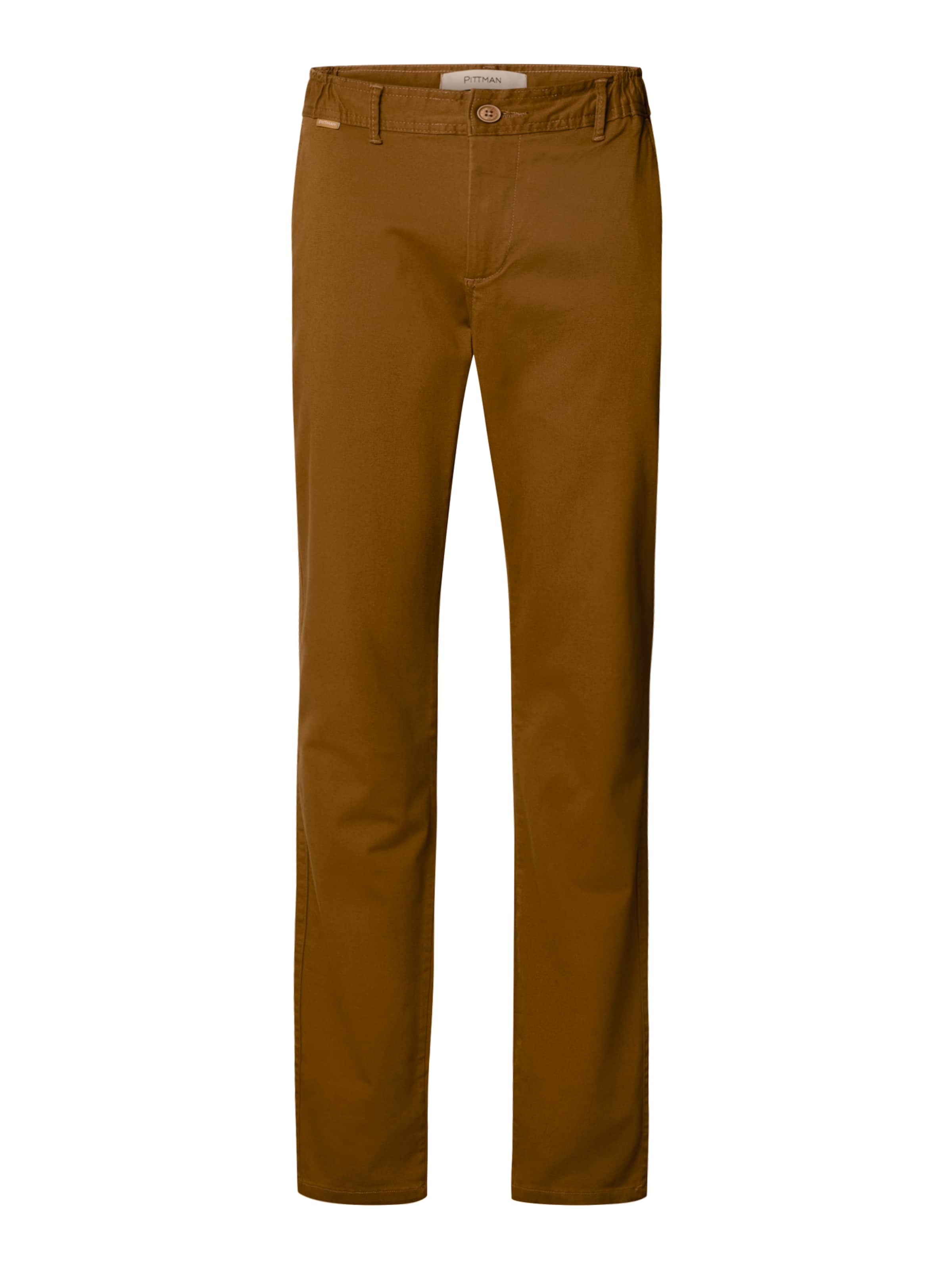 Pittman Slim fit Chino Pants 'Andrew' in Brown: front