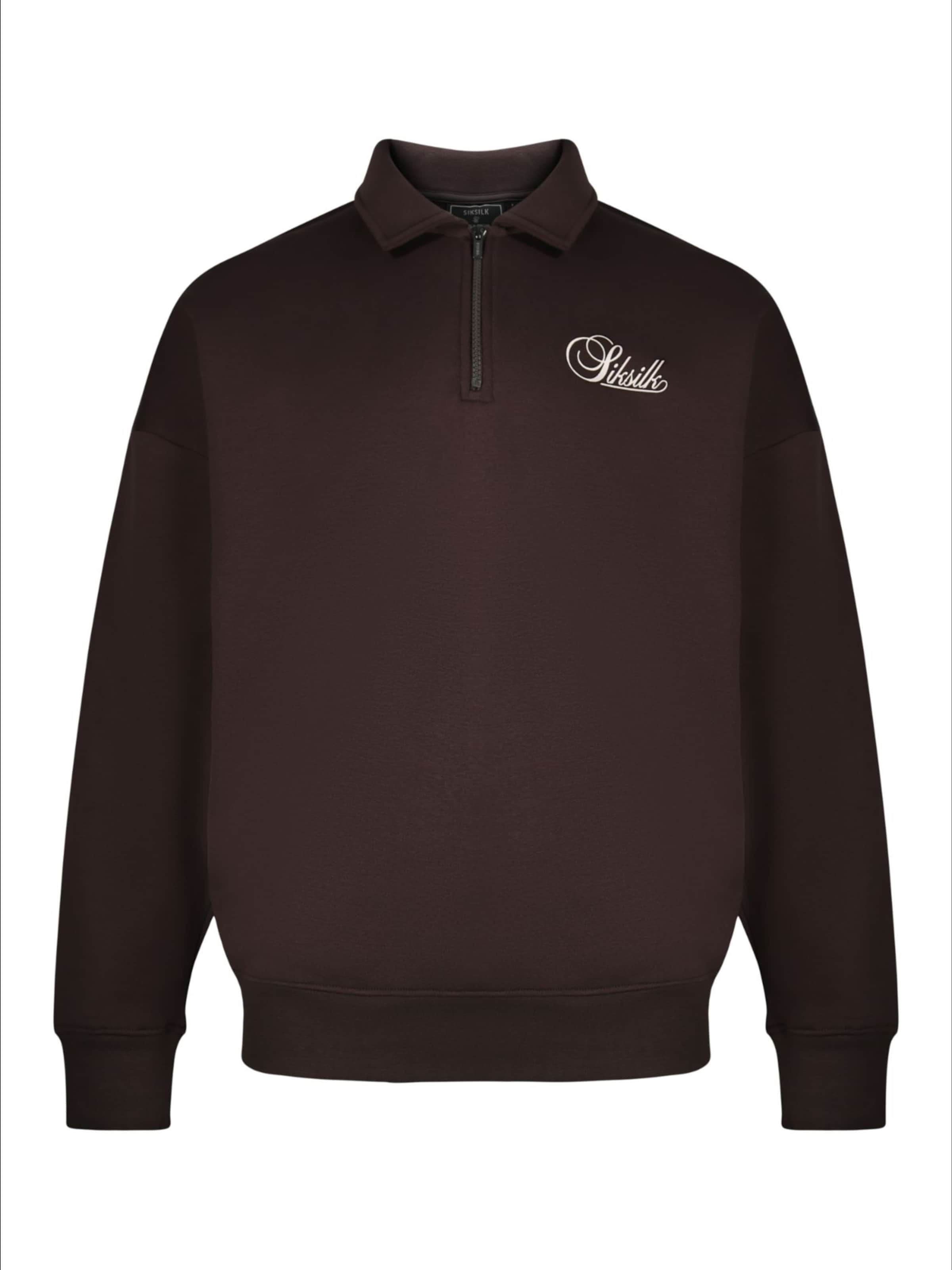 SikSilk Sweatshirt 'Essentials' in Bruin: voorkant