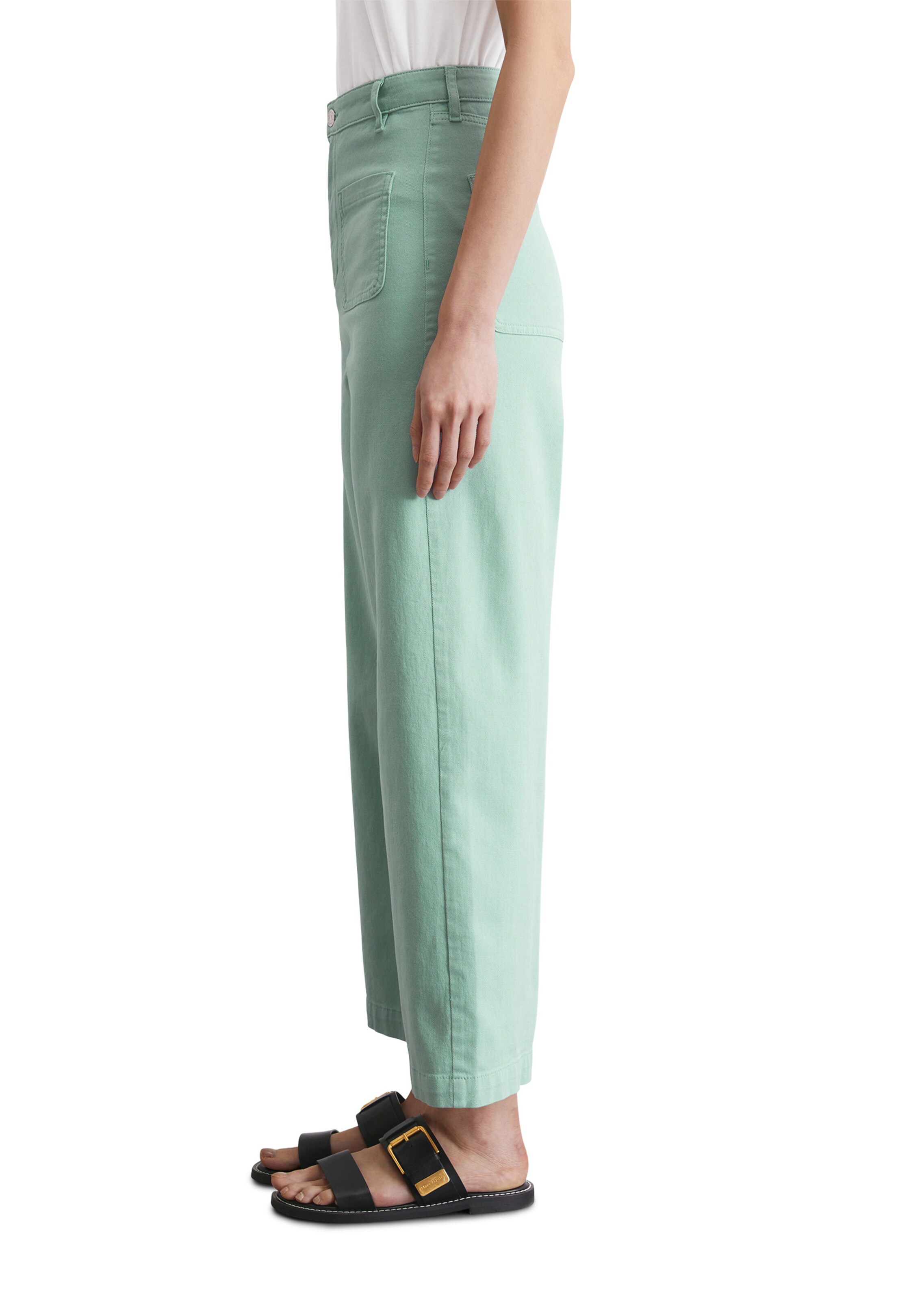 Marc O'Polo Wide leg Jeans 'Tolva' in Groen