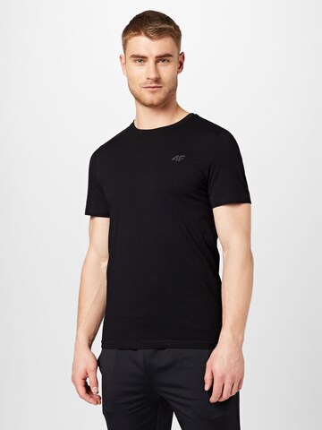 4F Λειτουργικό μπλουζάκι σε μαύρο: μπροστά