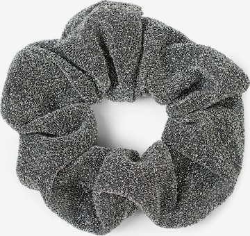 styleBREAKER Haarschmuck 'Glitzer Scrunchie Haargummi' in Silber: Vorderseite
