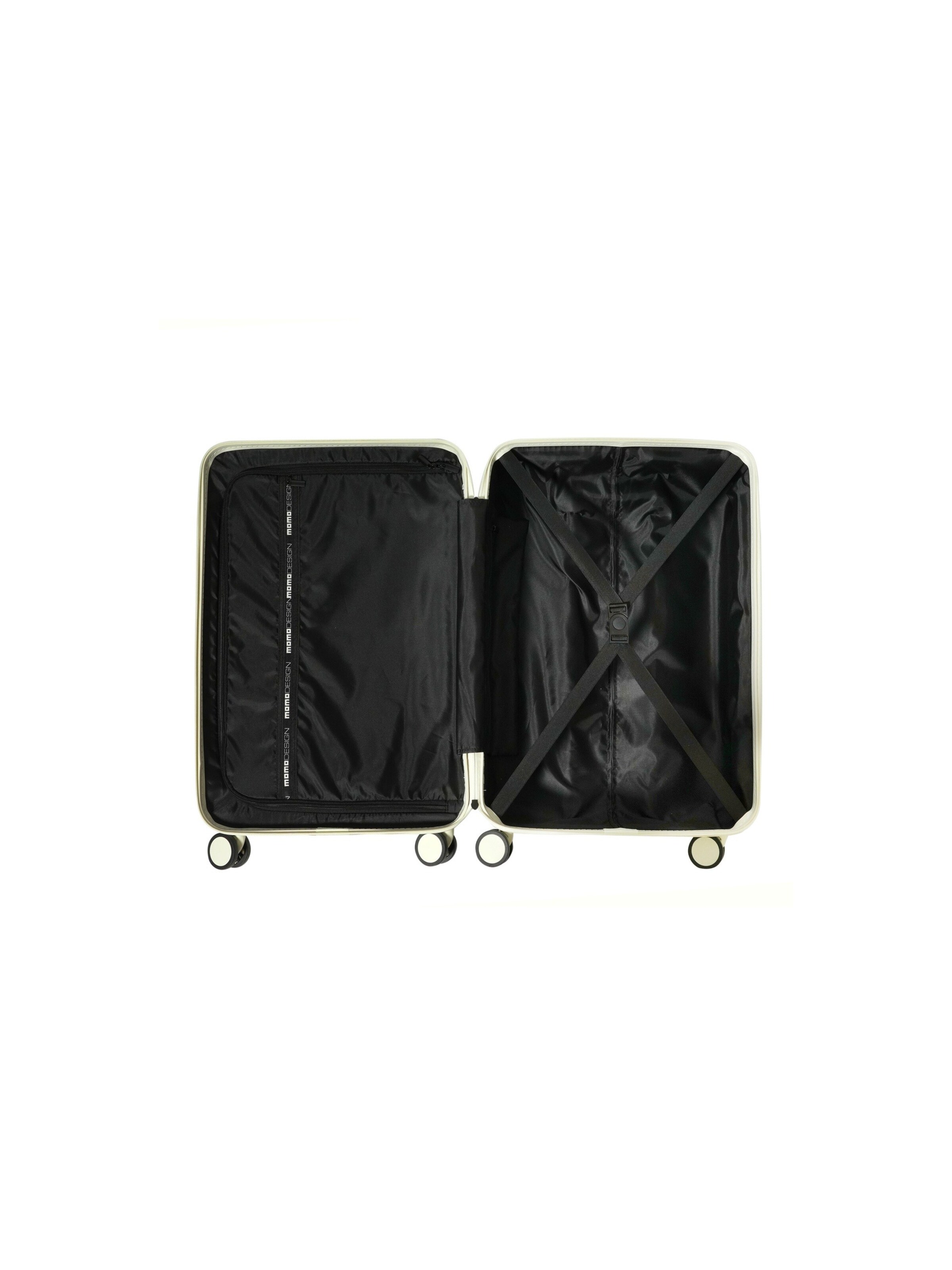 Valigia 'Trolley Medium Momo Design con Zip e Ruote Girevoli' di Momo Design in nero