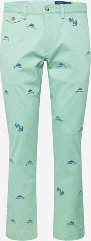 Slimfit Pantaloni eleganți de la Polo Ralph Lauren pe verde: față