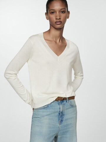 MANGO Pullover 'LUCAV' i beige: forside