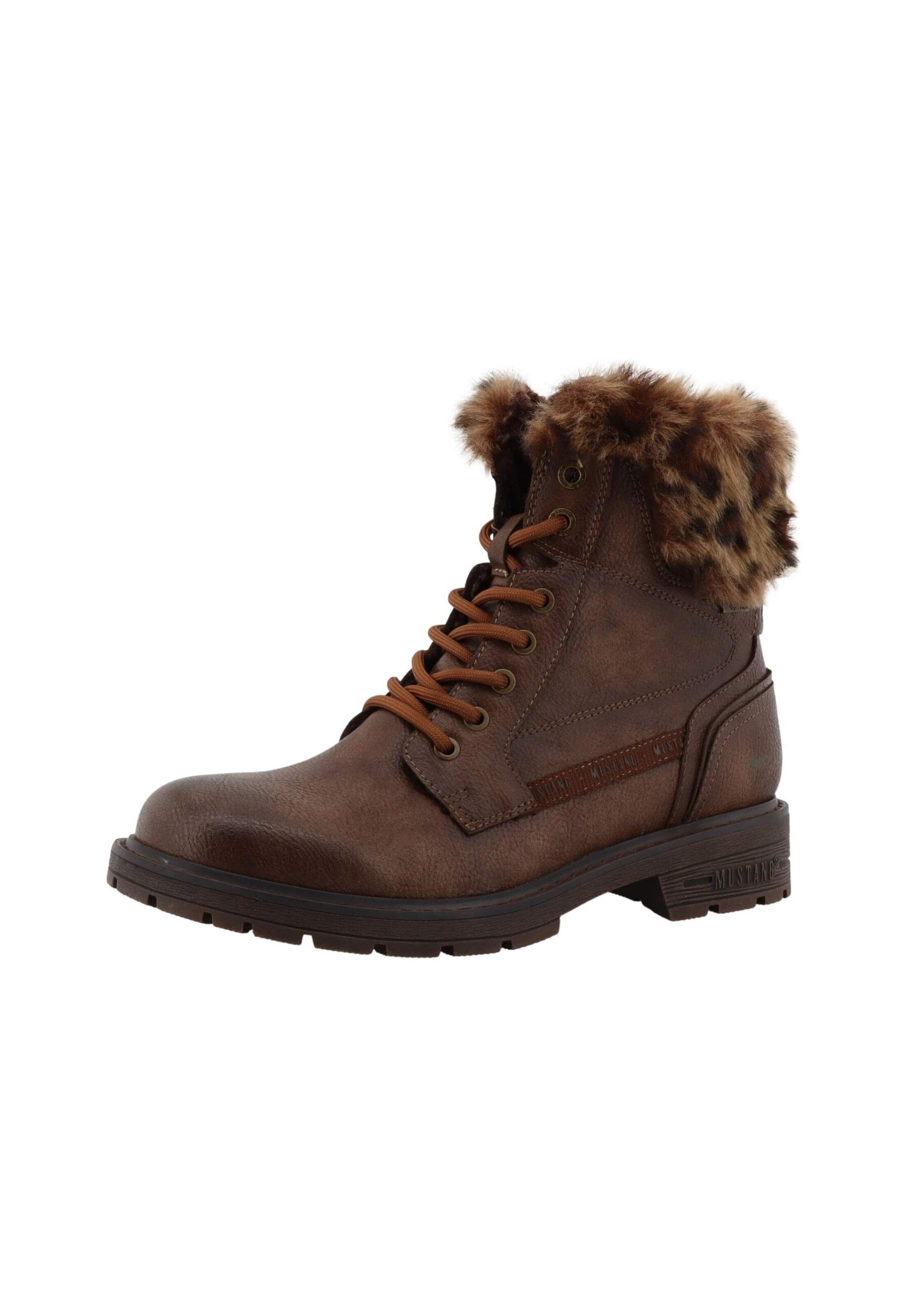 Bottines à lacets 'Bienke' MUSTANG en marron : devant