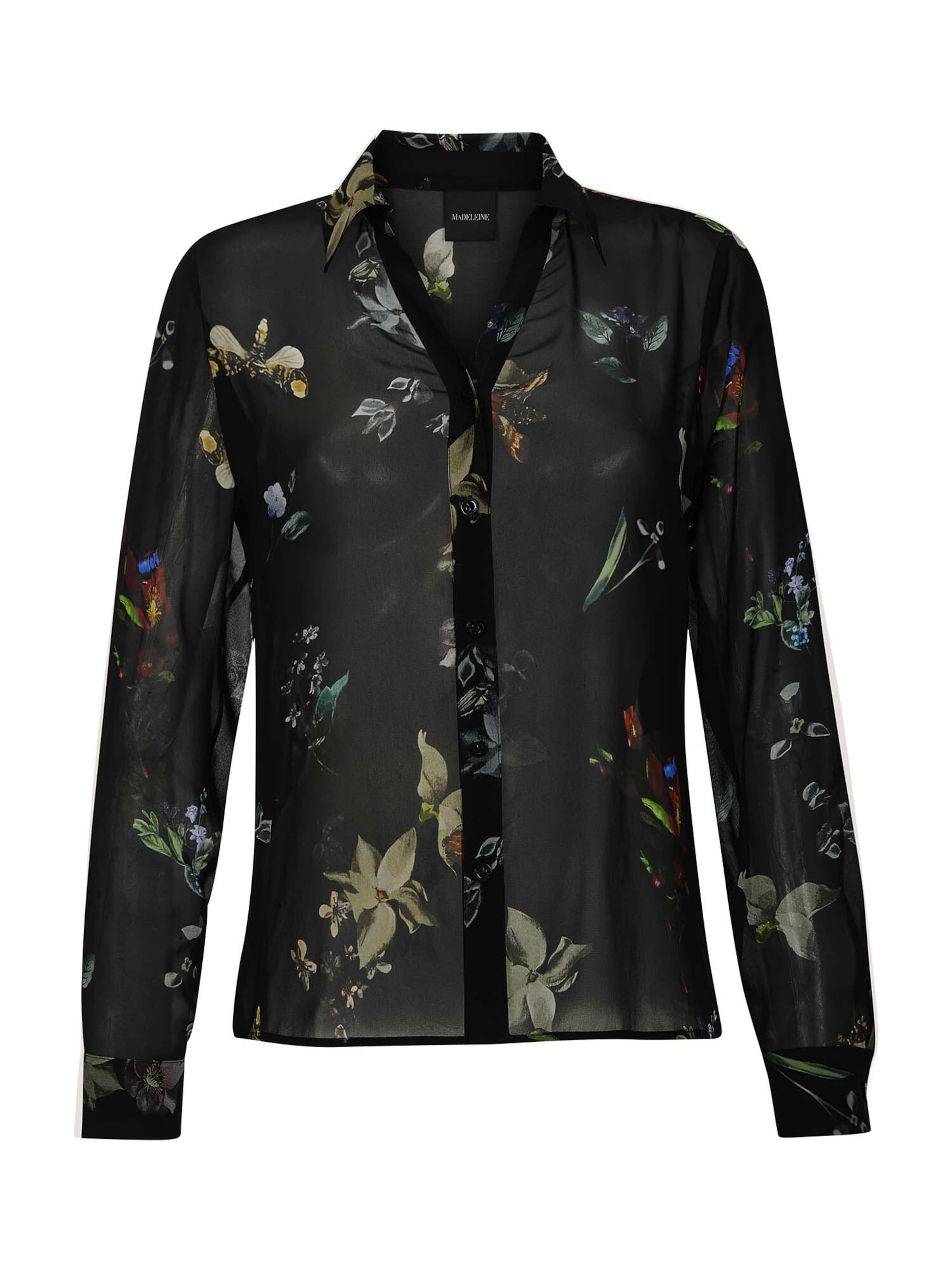 Chemisier MADELEINE en noir : devant