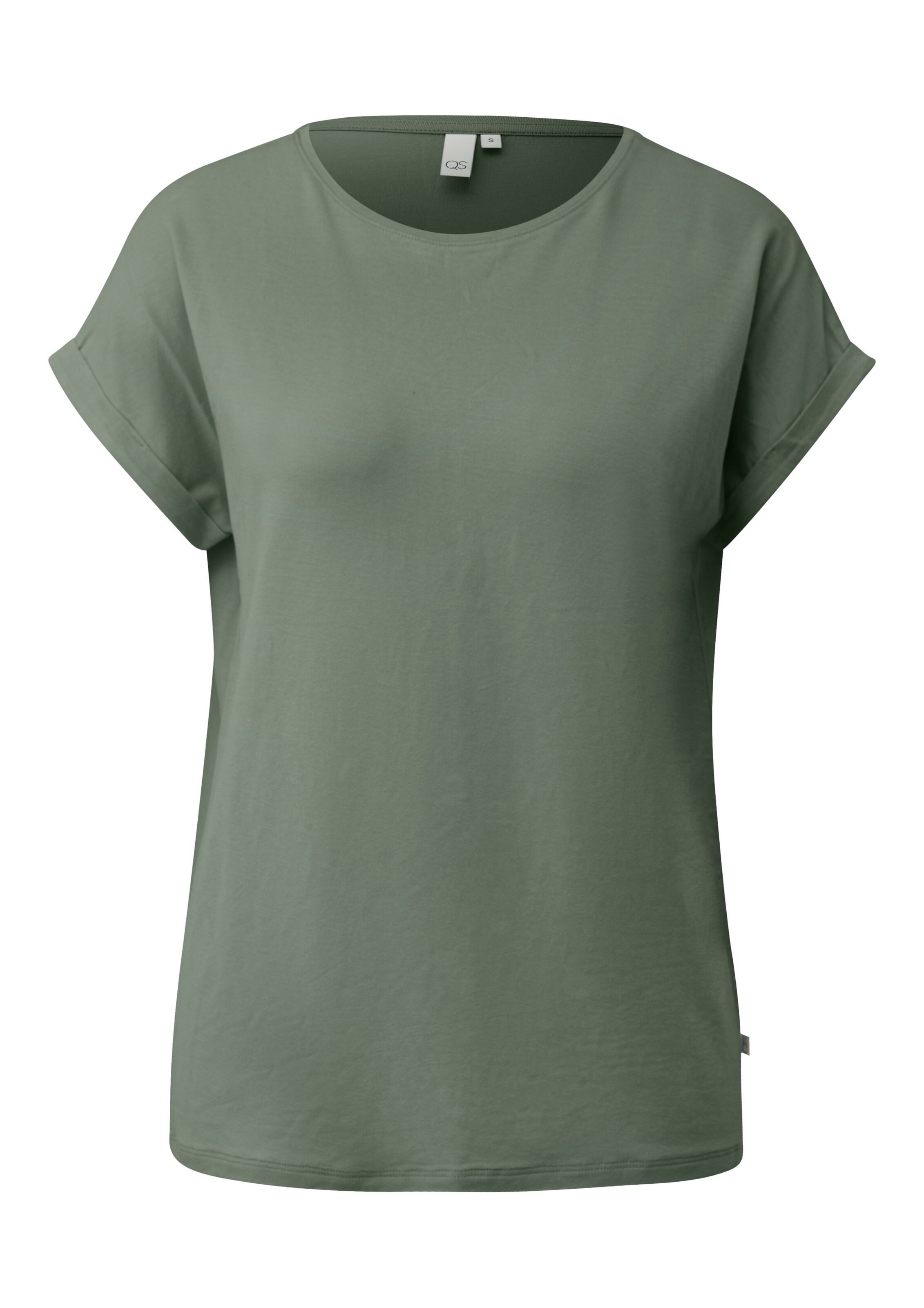 QS Shirt in Groen: voorkant